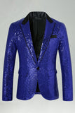 Sparkly Gold Peak Lapel Men's Prom Blazer
