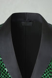 Green Sequin Shawl Lapel Men's Prom Blazer