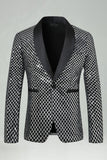 Green Sequin Shawl Lapel Men's Prom Blazer