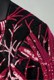 Dark Red Sequin Notched Lapel 2 Pieces Men's Prom Suits