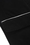 Black Velvet Peaked Lapel Formal Blazer