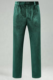 Notched Lapel Velvet Dark Green 2 Pieces Men's Prom Suits