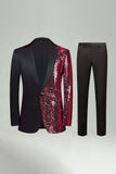 Sparkly Golden Notched Lapel 2 Pieces Men's Prom Suits