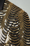 Sparkly Golden Notched Lapel 2 Pieces Men's Prom Suits