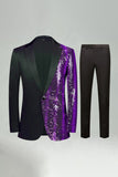 Sparkly Golden Notched Lapel 2 Pieces Men's Prom Suits