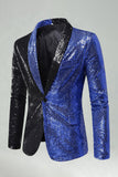 Black Shawl Lapel Sequin Men's Prom Blazer