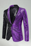 Black Shawl Lapel Sequin Men's Prom Blazer