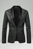 Sparkly Green Shawl Lapel Men's Prom Blazer