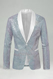 Sparkly Green Shawl Lapel Men's Prom Blazer