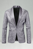 Sparkly Green Shawl Lapel Men's Prom Blazer