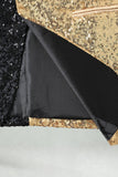 Sparkly Black Golden Shawl Lapel Single Buckle Men's Prom Blazer