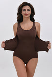 Coffee Tummy Control Butt Lifting Bodysuit Shapewear