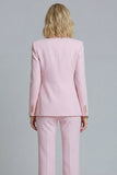 2 Piece Pink Peak Lapel Double Breasted Slim Fit Prom Suits