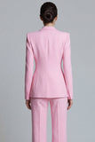 Blue Peak Lapel 2-piece One Button Women's Work Suits