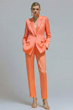 Fresh Emerald Notched Lapel 2-piece One Button Women's Work Suits