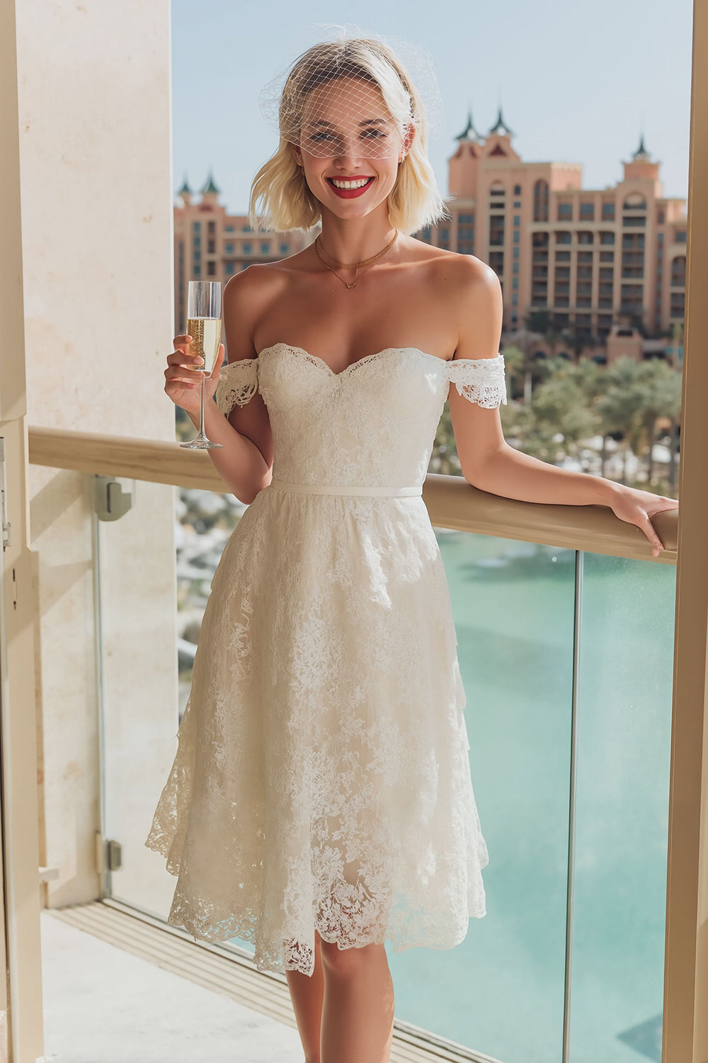 Lace White Off the Shoulder A Line Wedding Dress Lace White Off the Shoulder A Line Wedding Dress