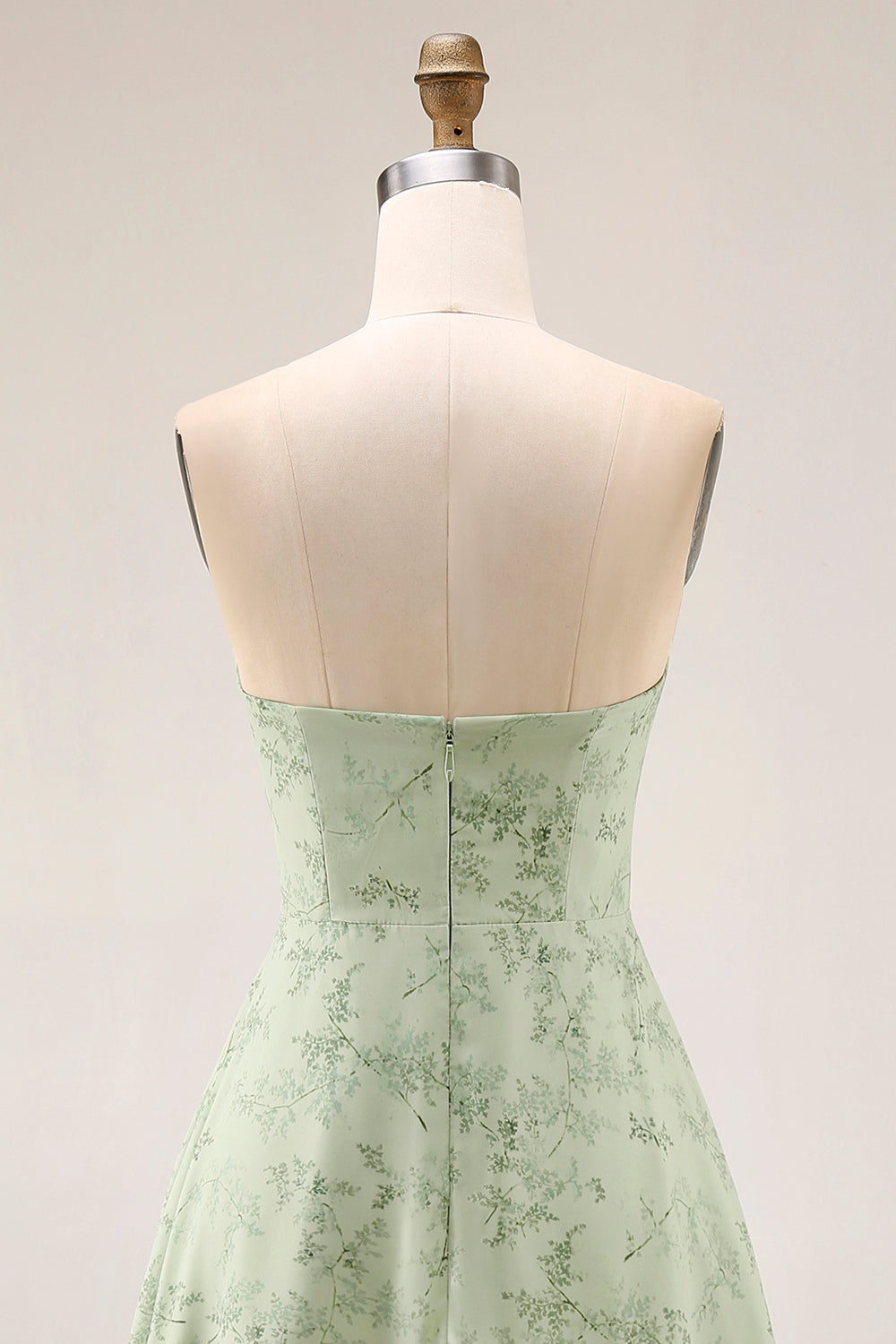 Zapasa Women Dusty Sage Floral Long Bridesmaid Dress Strapless A Line Wedding Guest Dress, Dusty Sage / US20W Zapasa Women Dusty Sage Floral Long Bridesmaid Dress Strapless A Line Wedding Guest Dress, Dusty Sage / US20W