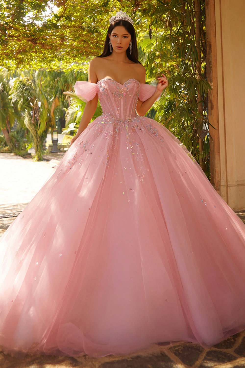 pink corset quince dress Dancing Queen 5115 Long Quinceanera Dress Pink / 2XLarge