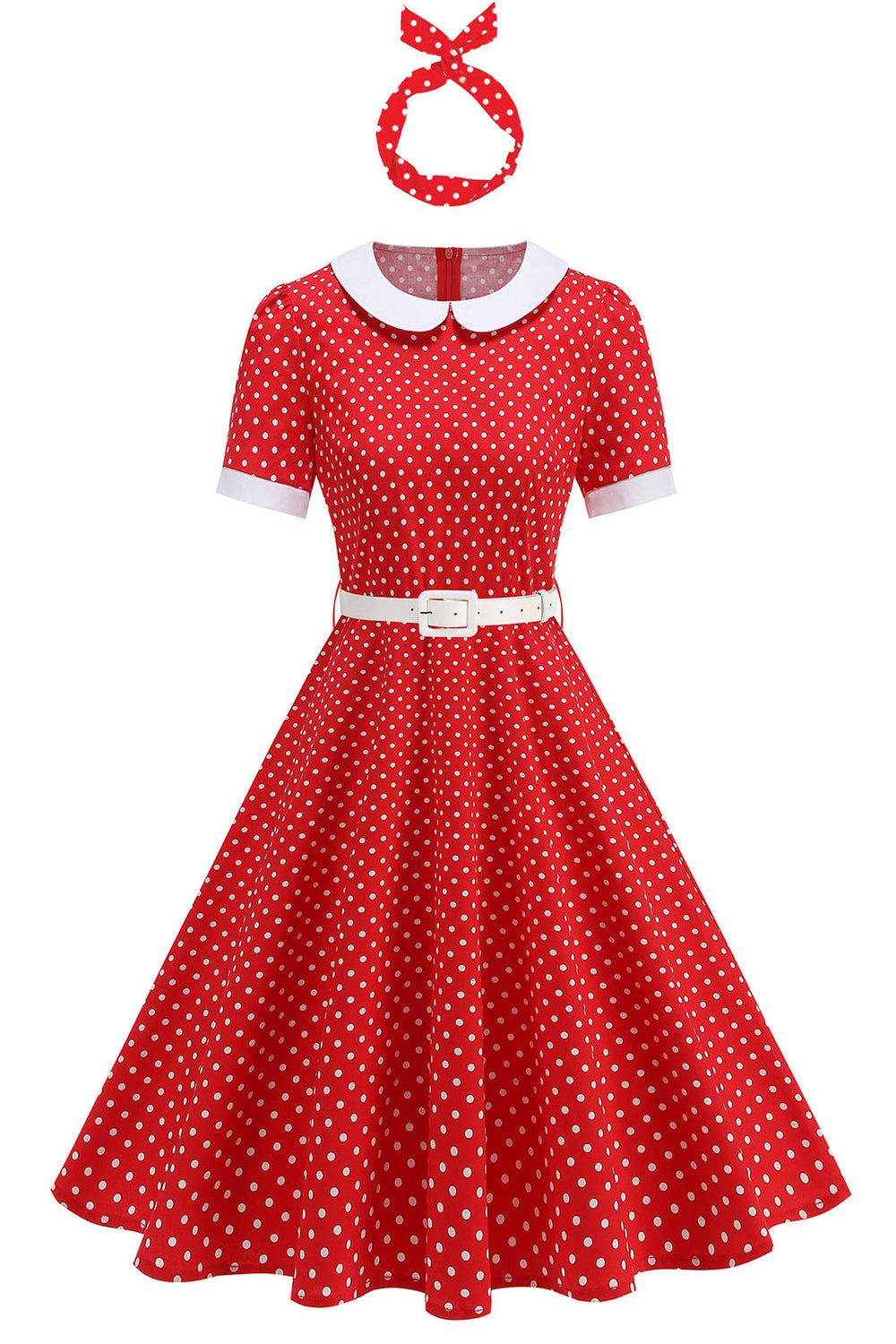 red and black 50s dress 1950s Red with Black Atomic Sketch Print Dress