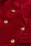 Dark Red 2-Piece Double Breasted Velvet Peak Lapel Women Suits