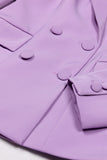 3-Piece Purple Peak Lapel Double Breasted Women Prom Suits