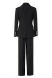 3-Piece Black One Button Women's Prom Suits