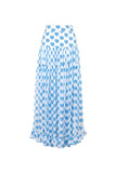 Blue Heart-Patterned 2 Piece Spaghetti Straps Swimsuit with Cover Up