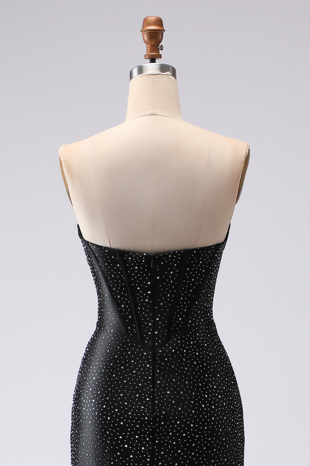 ZAPAKA Women Sparkly Black Long Prom Dress with Slit Mermaid Beaded Sweetheart Corset Evening Dress, Black / UK18 ZAPAKA Women Sparkly Black Long Prom Dress with Slit Mermaid Beaded Sweetheart Corset Evening Dress, Black / UK18