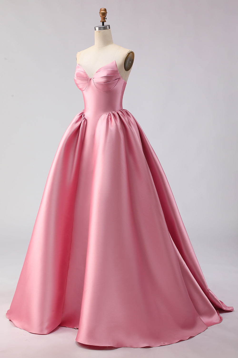 ZAPAKA Women Pink Long Prom Dress with Structured Bodice and Full Skirt A Line Sweetheart Satin Formal Dress, Pink / US18W ZAPAKA Women Pink Long Prom Dress with Structured Bodice and Full Skirt A Line Sweetheart Satin Formal Dress, Pink / US18W