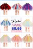 [US WAREHOUSE] Tutu Costume Skirt 1950s Tulle Petticoat-Random Color