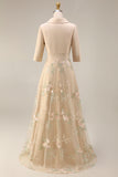 Printed Sage Green A Line Mother of the Bride Dress with Bow