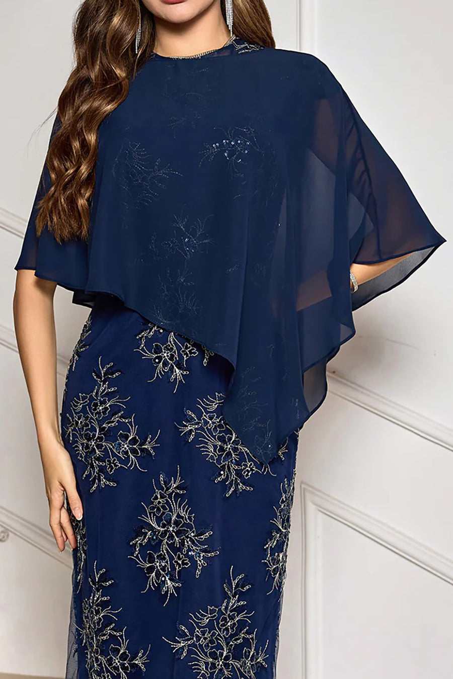royal blue sun dress Organza Shawl main image 0