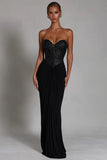 Black Sweetheart Mermaid Maxi Dress