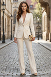 Sky Blue 2 Piece Peak Lapel One Button Women's Work Suits