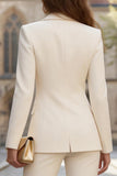 Sky Blue 2 Piece Peak Lapel One Button Women's Work Suits