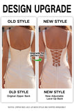 Ivory Corset Square Neck Ruched Bodycon Mini Graduation Dress with Ruffles