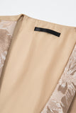 Champagne Shawl Lapel One Button Floral Men's Suits