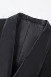 Black 2-piece Shawl Lapel Double-Breasted Men's Suits