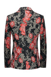 Yellow Floral 2-Piece One Button Notched Lapel Men's Prom Suits