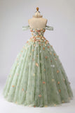 Ball Gown Champagne Off the Shoulder Princess Quinceanera Dress