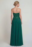 Sweetheart A Line Dark Green Long Mother of the Bride Dress with Appliques