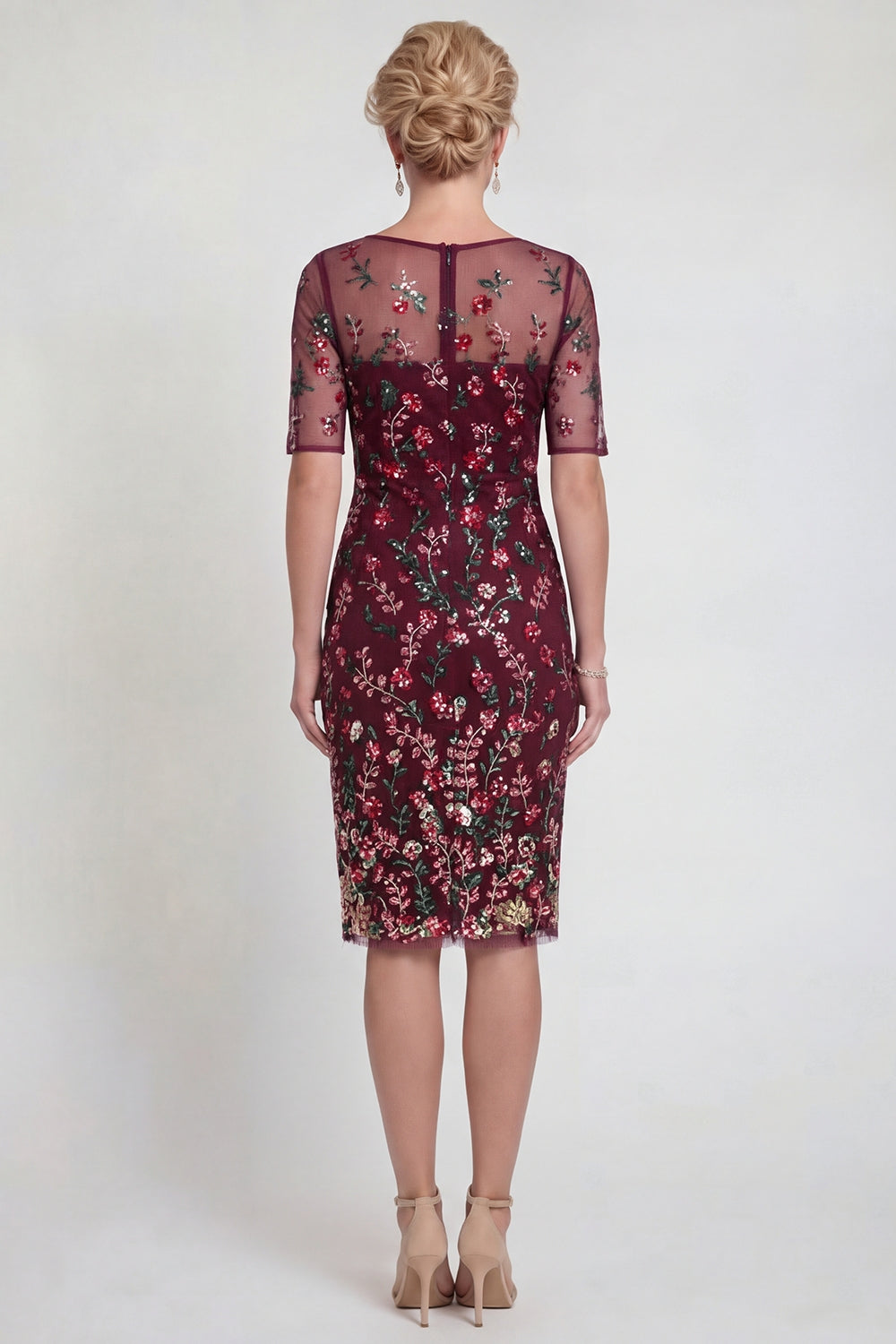 midi burgundy wedding guest dress Returned Affections Burgundy Red Floral Midi Dress Shop the Mint