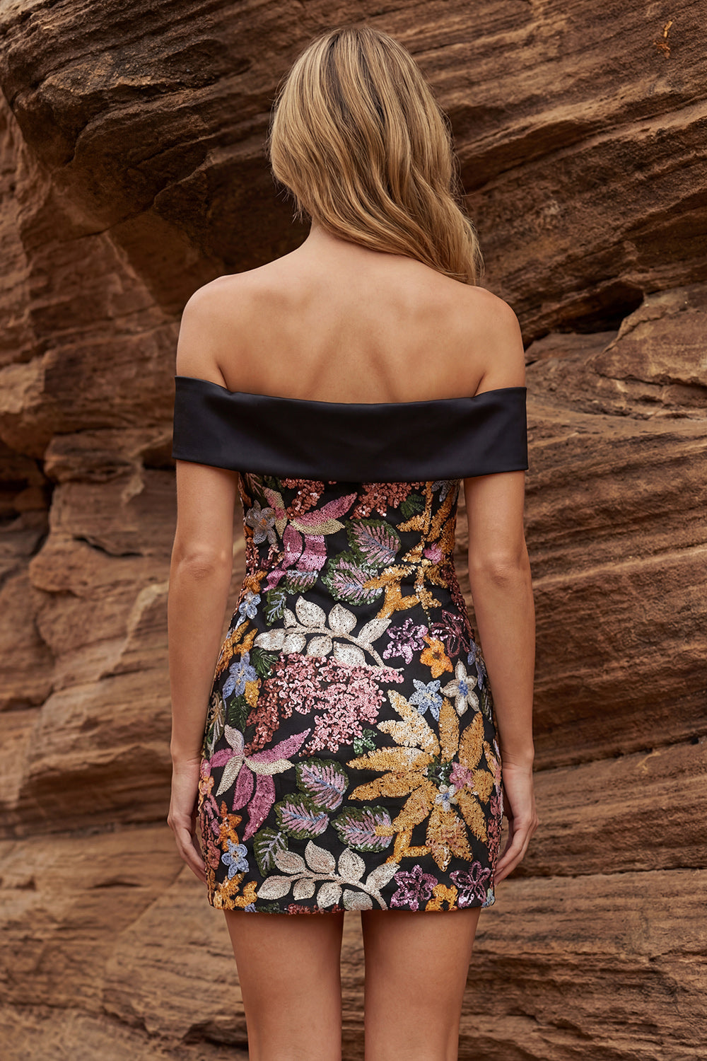 black hoco dress off the shoulder Zapaka Women Black Homecoming Dress with Sequins Sparkly Off the Shoulder Floral Bodycon Cocktail Dress – ZAPAKA