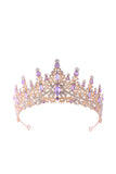 Gold Green Crystal Prom Queen Pageant Crown Tiara