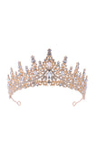 Gold Green Crystal Prom Queen Pageant Crown Tiara