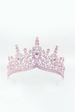 Golden and Royal Blue Crystal Prom Queen Pageant Crown Tiara