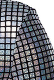 Black Metallic Grid Single Breasted Notched Lapel 2-Piece Men's Prom Suits