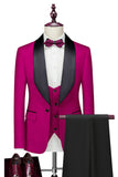 Light Pink Shawl Lapel One Button 3-Piece Men's Wedding Suits