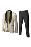 Light Pink Shawl Lapel One Button 3-Piece Men's Wedding Suits