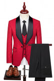Light Pink Shawl Lapel One Button 3-Piece Men's Wedding Suits